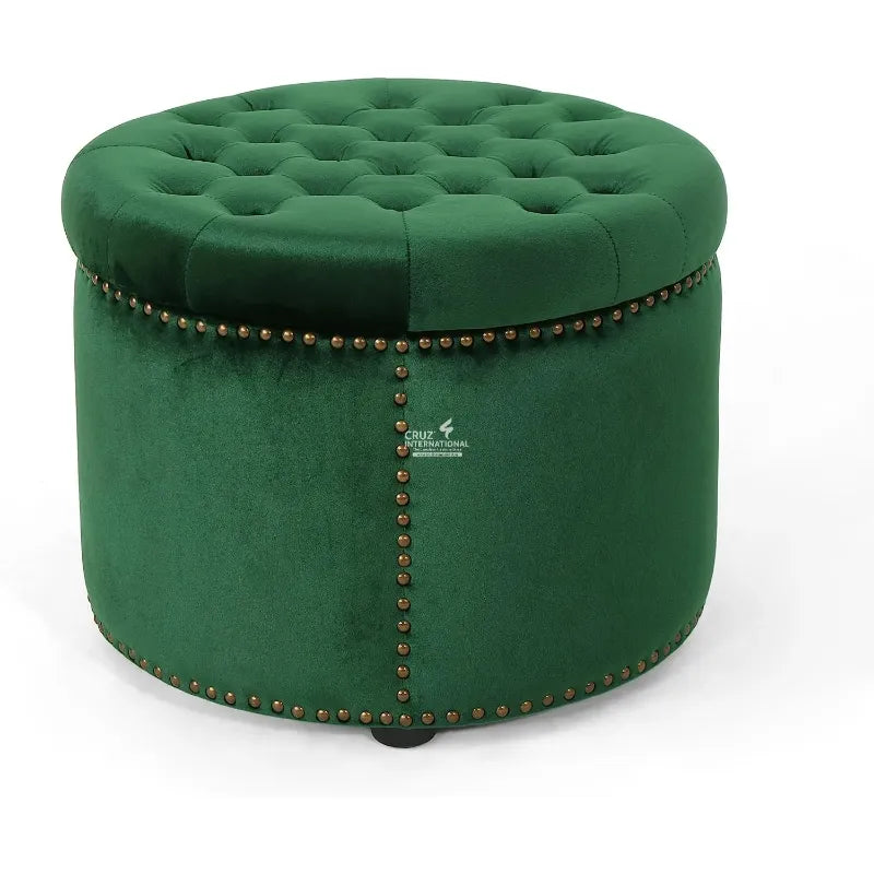 Solid Bliss Circle Pouf CRUZ INTERNATIONAL